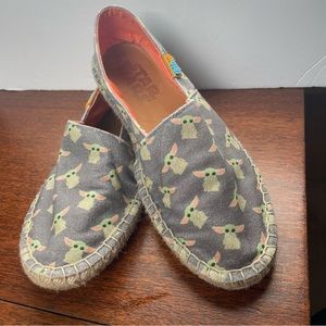 Ubuntu Handmade Grogu Yoda Star Wars Slip On Espadrilles Limited Edition 8.5